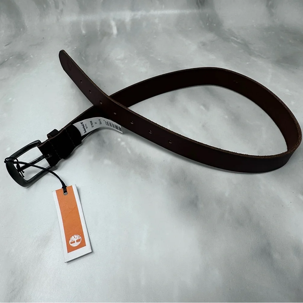 Timberland Boys Medium 26-28 Brown Leather Belt